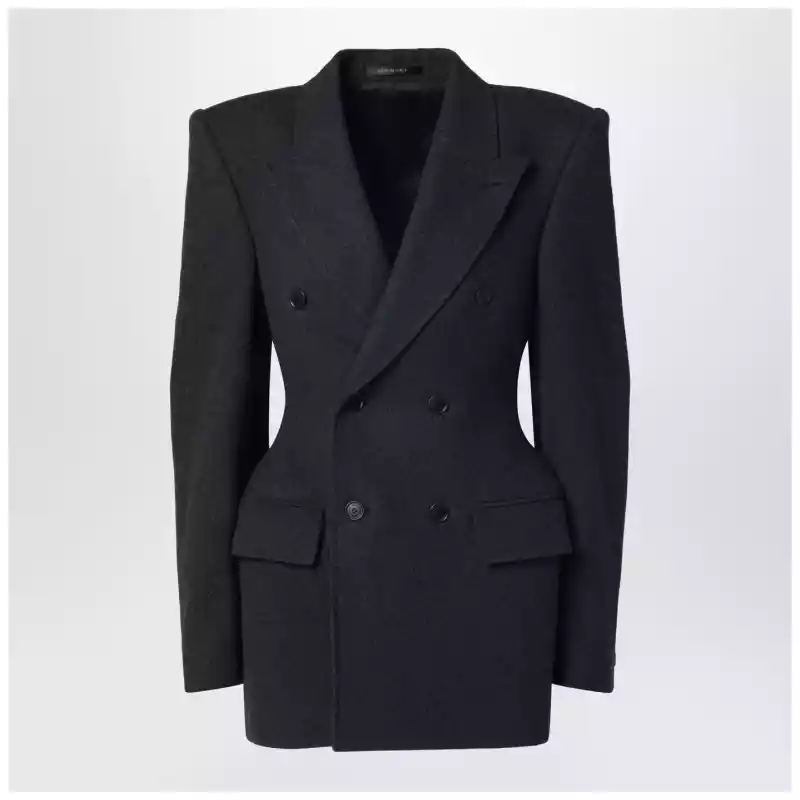 Balenciaga Grey double-breasted cashmere jacket