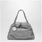 Stella McCartney Black Falabella Mini drawstring bag with drawstring closure