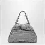 Stella McCartney Black Falabella Mini drawstring bag with drawstring closure