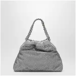 Stella McCartney Black Falabella Mini drawstring bag with drawstring closure