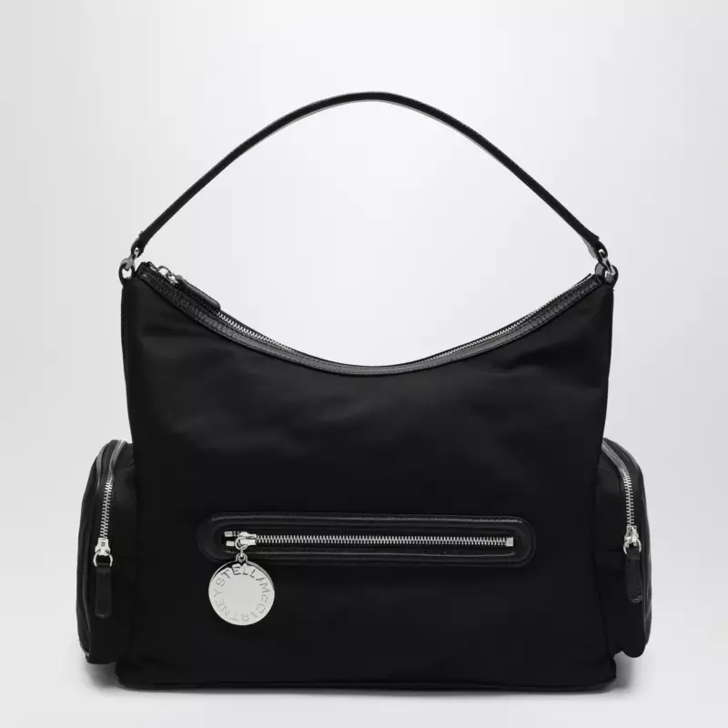 Stella McCartney Dartmoor shoulder bag in ECONYL, ultra black