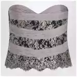 Valentino Grey/mauve/gold chiffon silk top