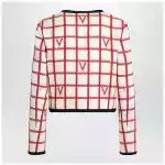 Valentino Ivory jacket with Check Vlogo pattern