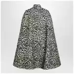 Valentino Animal-print wool cape