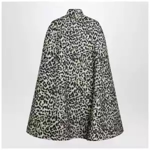 Valentino Animal-print wool cape