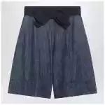 Valentino Denim bermuda shorts with oversized bow