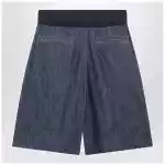 Valentino Denim bermuda shorts with oversized bow