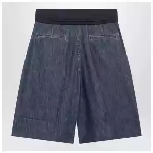 Valentino Denim bermuda shorts with oversized bow