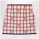 Valentino Ivory skirt with Check Vlogo pattern