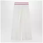 Valentino Ivory trousers with Gold V