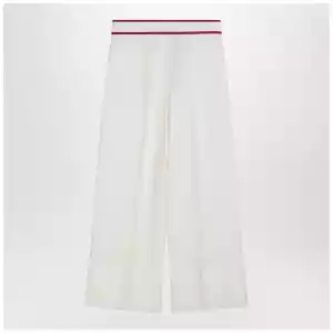 Valentino Ivory trousers with Gold V