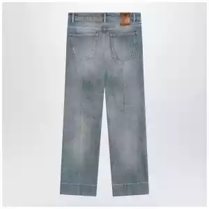 Valentino Medium blue washed-effect jeans