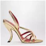 Valentino Garavani Fetishique sandals gold leather
