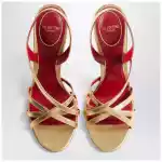 Valentino Garavani Fetishique sandals gold leather