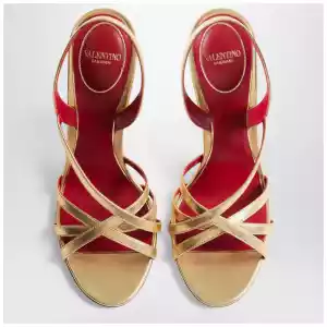 Valentino Garavani Fetishique sandals gold leather