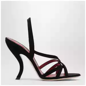 Valentino Garavani Fetishique black velvet sandal