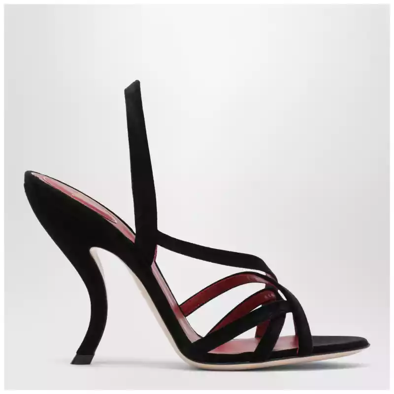 Valentino Garavani Fetishique black velvet sandal