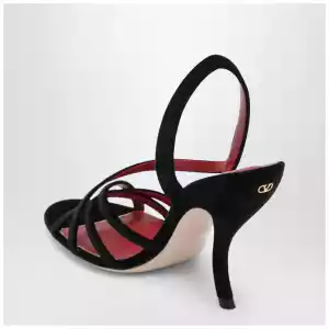 Valentino Garavani Fetishique black velvet sandal