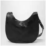Valentino Garavani Medium Hoboho bag in black chevron-pattern nappa