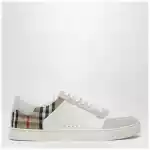 Burberry White and Check leather Sneakers