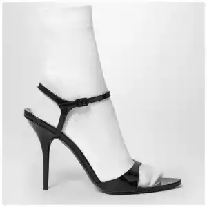Balenciaga Avenue Sock black sandal in patent leather and mesh