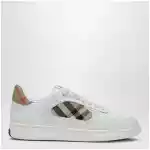 Burberry White leather sneaker terrace and Check