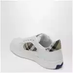 Burberry White leather sneaker terrace and Check