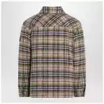 Burberry Beige checked wool shirt jacket