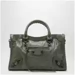 Balenciaga Le City small tote bag in military green
