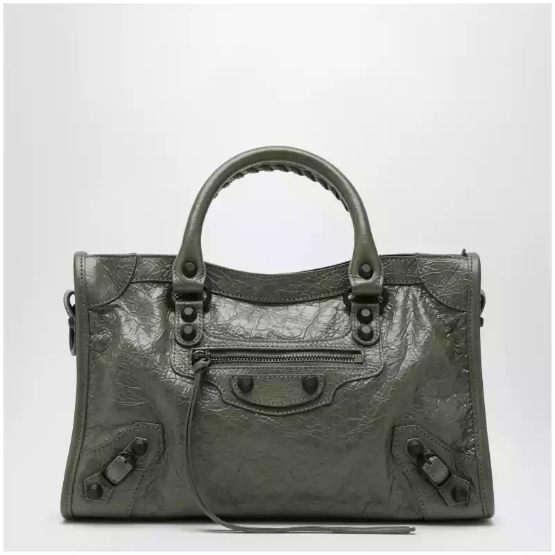 Balenciaga Le City small tote bag in military green