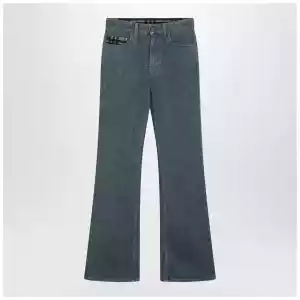 Burberry Mid-blue jeans with Check-pattern pocket