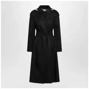 Burberry Long black nylon car coat