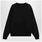 Burberry Black slim cotton terry-effect sweatshirt