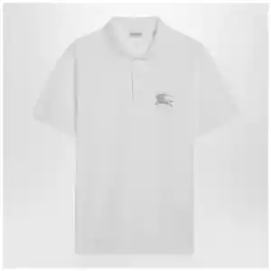 Burberry White cotton polo shirt