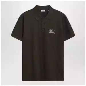 Burberry Dark green cotton polo shirt with EKD