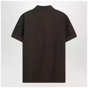 Burberry Dark green cotton polo shirt with EKD