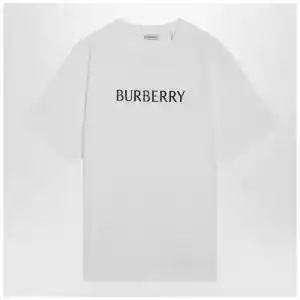 Burberry White T-shirt with logo print