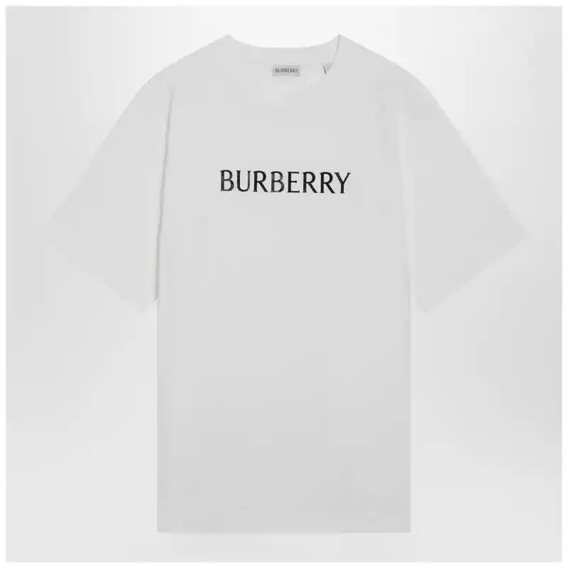 Burberry White T-shirt with logo print