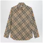 Burberry Beige shirt with Check pattern