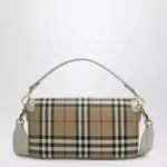 Burberry Note small shoulder bag in coated cotton beige