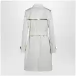 Burberry Kensington mid-length tropical gabardine trench coat, beige