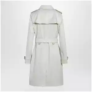 Burberry Kensington mid-length tropical gabardine trench coat, beige