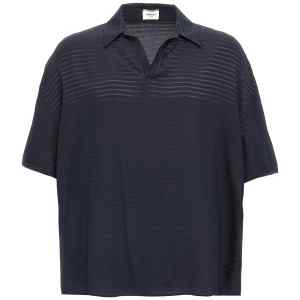 Saint Laurent Silk Polo Shirt