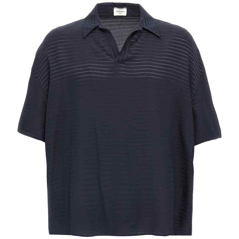 Saint Laurent Silk Polo Shirt
