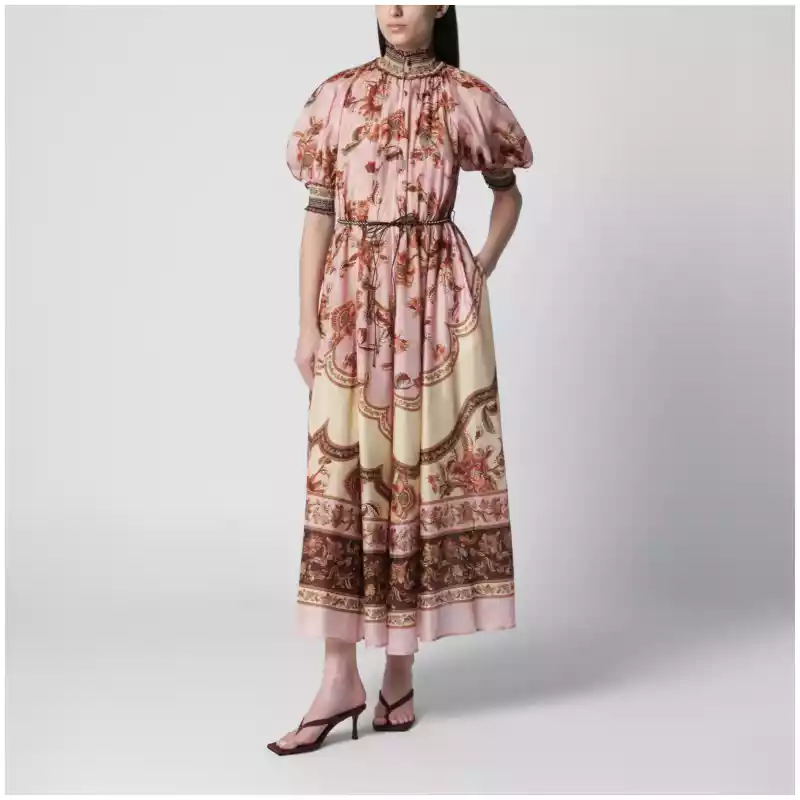 ZIMMERMANN Purple Aster puff-sleeve maxi dress