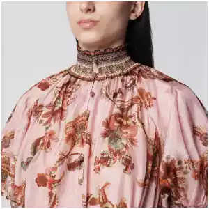 ZIMMERMANN Purple Aster puff-sleeve maxi dress