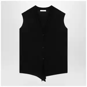 The Row Black wool Waistcoat cardigan