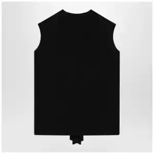 The Row Black wool Waistcoat cardigan