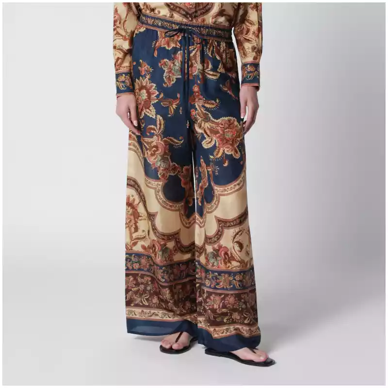 ZIMMERMANN Aster navy Jacobean trousers
