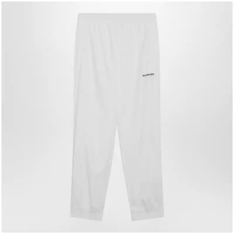 Balenciaga Logo jogging pants in white polyester